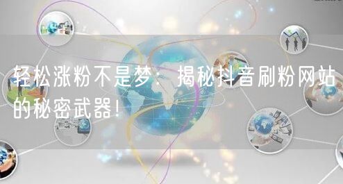 轻松涨粉不是梦:揭秘抖音刷粉网站的秘密武器!
