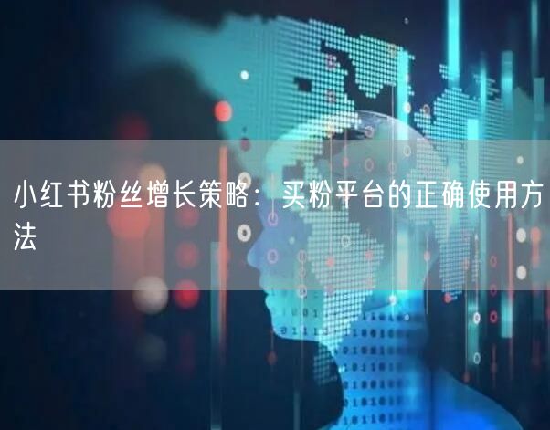 小红书粉丝增长策略:买粉平台的正确使用方法
