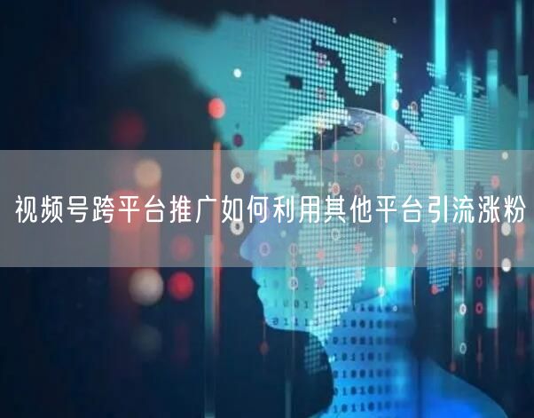 视频号跨平台推广如何利用其他平台引流涨粉